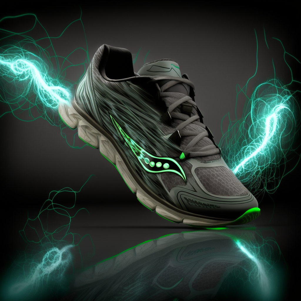 Midjourney - Příklady promptů: Saucony běžecké boty