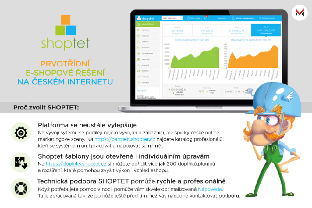 Výhody eshop řešení Shoptet