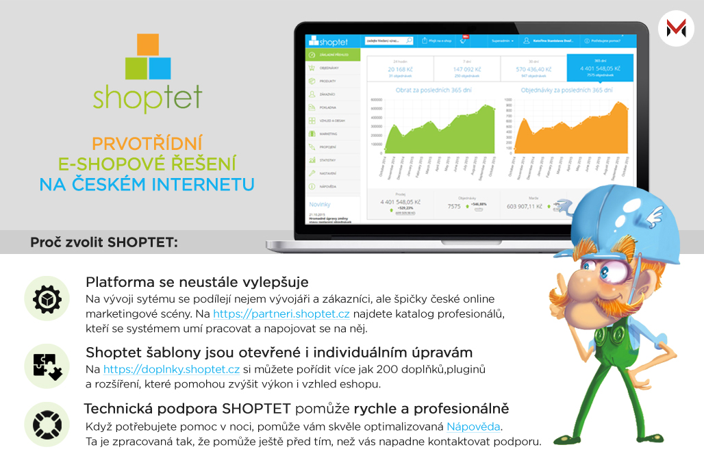 Výhody eshop řešení Shoptet